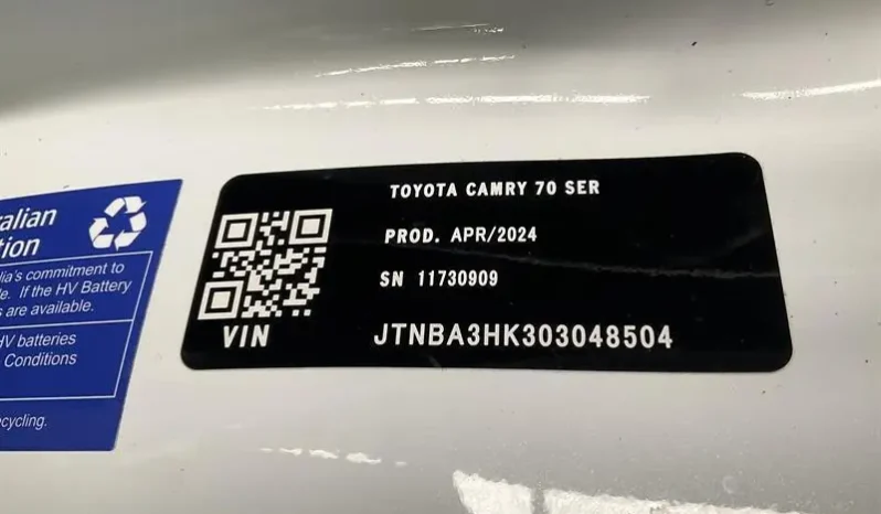 
								2024 Toyota Camry Axva70R Ascent White 8 Speed Automatic Sedan full									