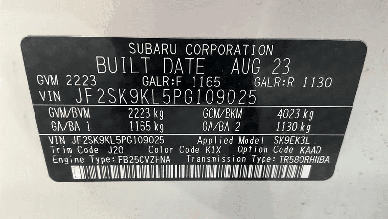 
								2023 Subaru Forester MY23 2.5I (AWD) White Continuous Variable Wagon full									