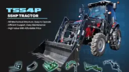 New T554P P-Series A/C Cab + 3 Attachments