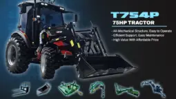 New T754P P-Series A/C Cab + 7 Attachments