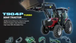 New T904P P-Series A/C Cab + 3 Attachments